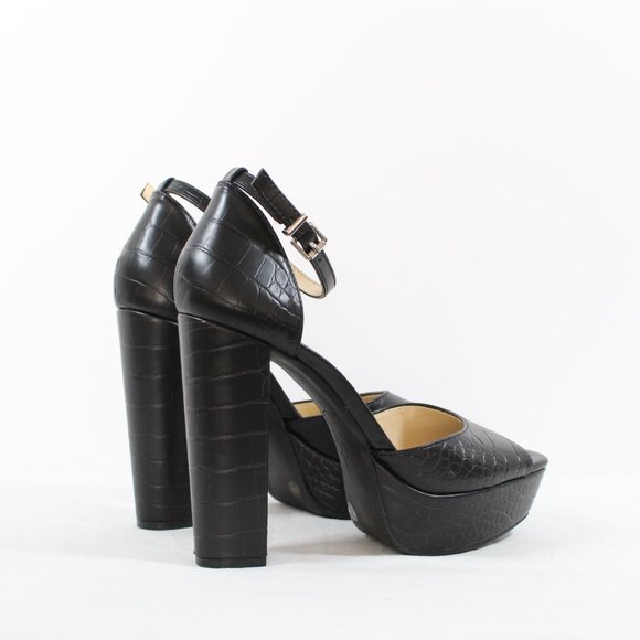 Jessica Simpson Palyn Croc Platform Pump - Black 9M - Picture 2 of 6